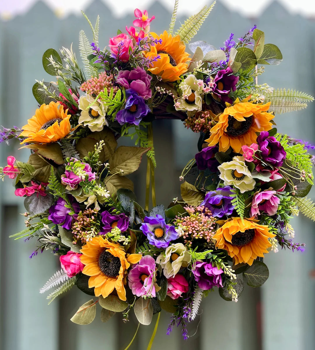 Sunny Sunflower Wreath for Lizanne