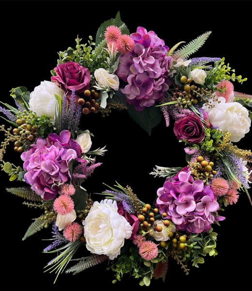 Luxury Hydrangea and Rose Wreath