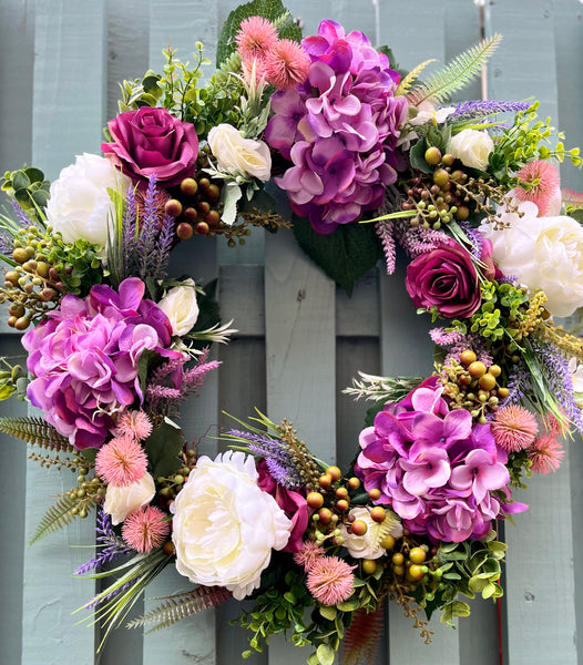 Luxury Hydrangea and Rose Wreath