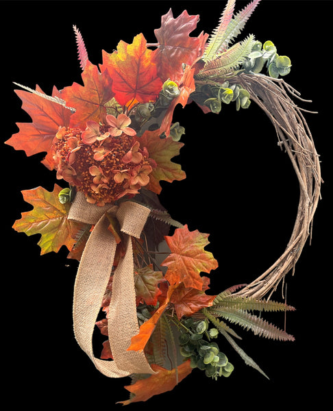 Last one reduced to clear: Rustic Autumn Wreath