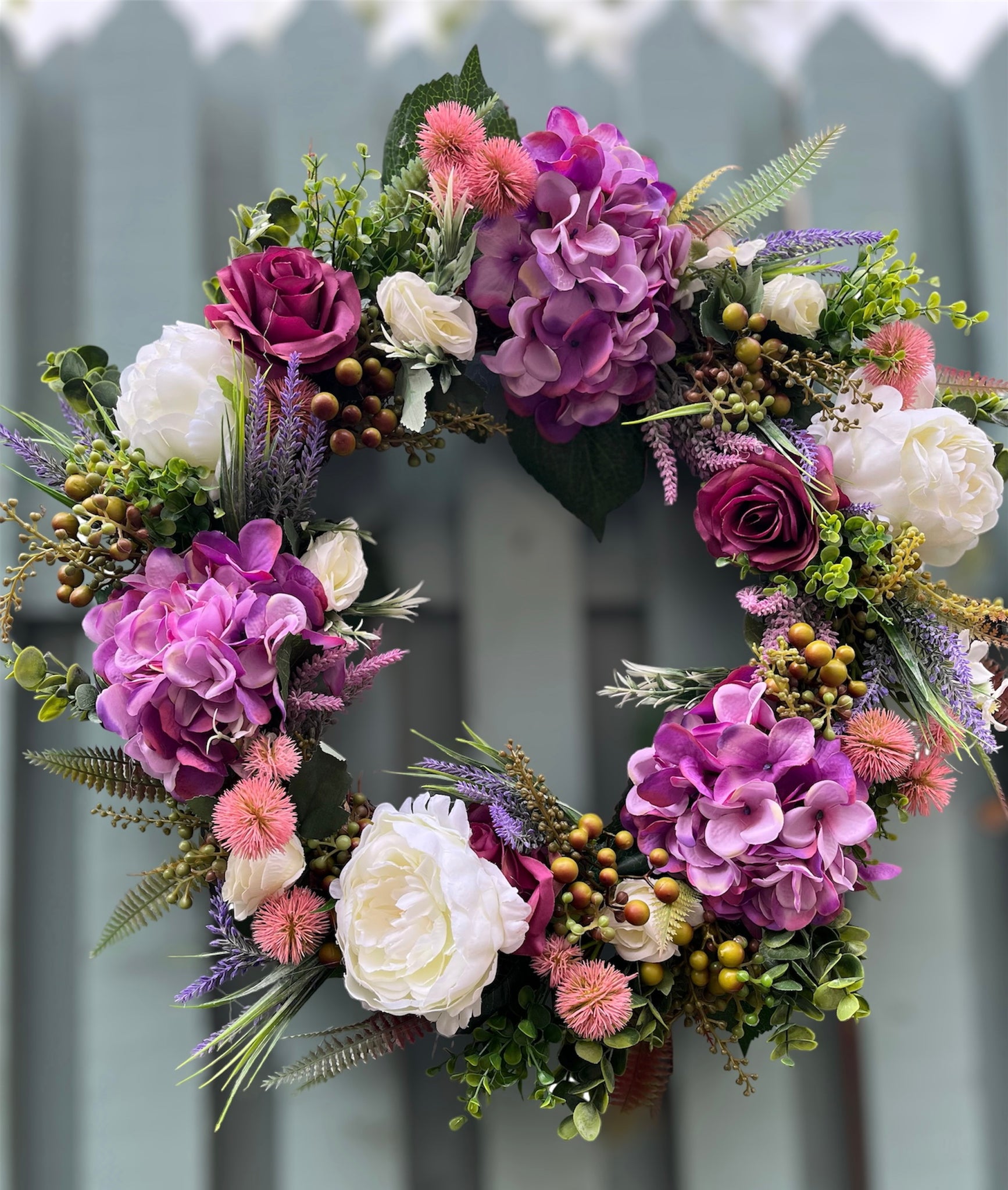 Luxury Hydrangea and Rose Wreath