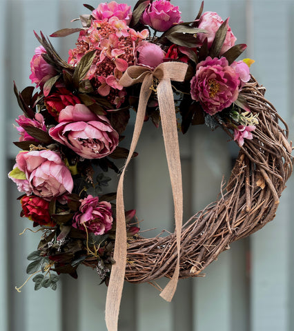 Rustic Peony Wreath