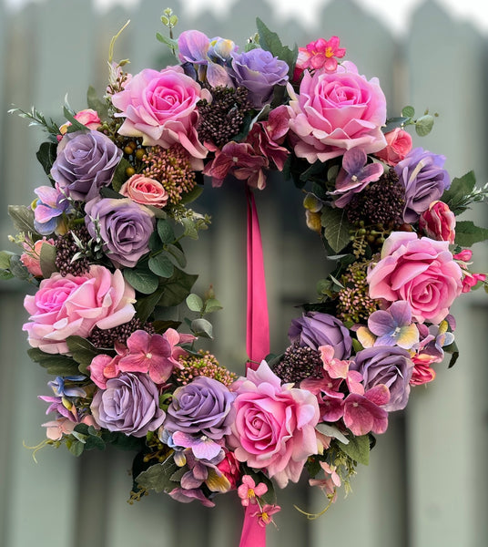 Luxury Summer Rose Wreath