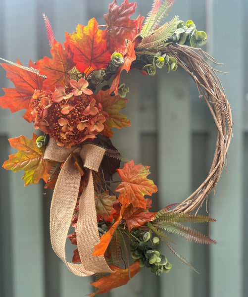 Last one reduced to clear: Rustic Autumn Wreath