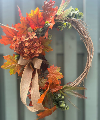 Last one reduced to clear: Rustic Autumn Wreath