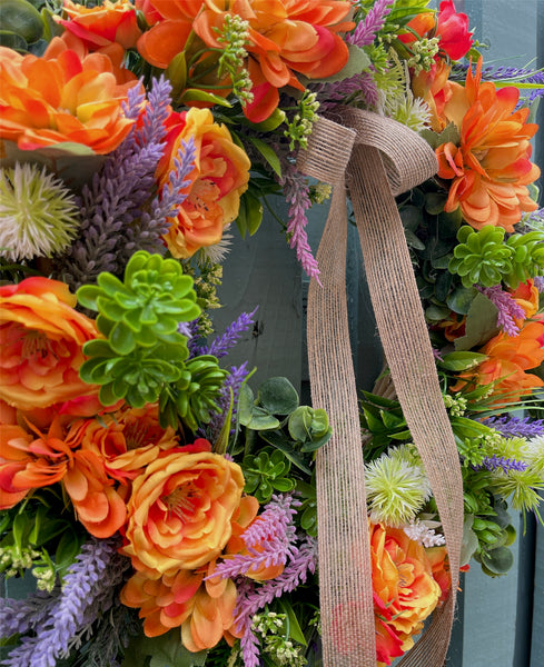 Rustic Dahlia Wreath- sale