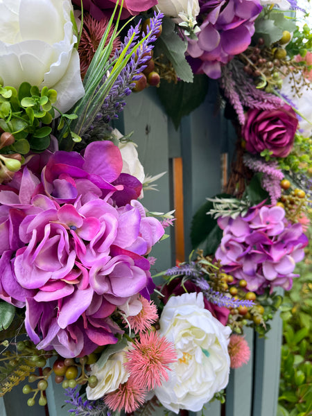 Luxury Hydrangea and Rose Wreath