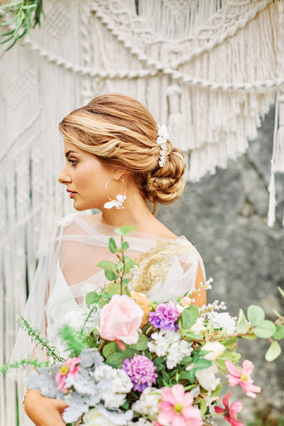 Wild Flower Faux Flower Wedding Bouquet (Sample Sale)