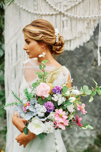 Wild Flower Faux Flower Wedding Bouquet (Sample Sale)