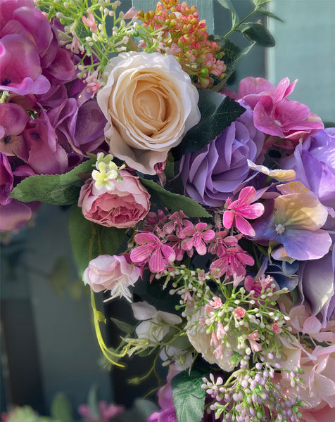 Rose and Hydrangea Wreath
