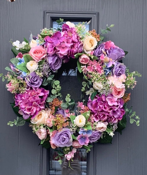 Rose and Hydrangea Wreath