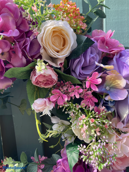 Rose and Hydrangea Wreath